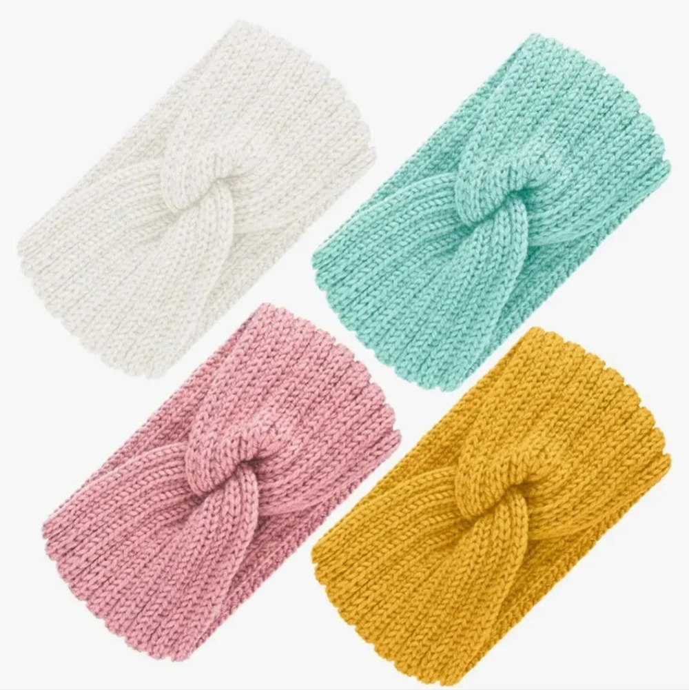 4 Pieces Chunky Knit Headbands Braided Winter Headbands Ear Warmers Crochet Hea
